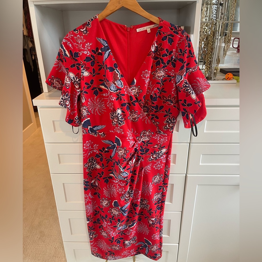 Rachel - Rachel Roy red midi dress. Size 10.